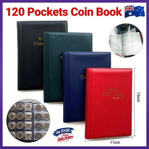Random 120 Pockets Coin Collection Storage Book Album Money Holder