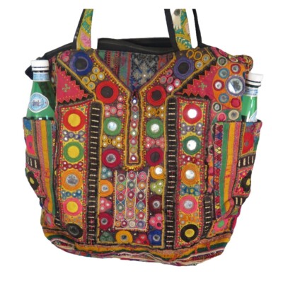 Banjara Bag|Authentic|Gypsy|Tote|Shoulder|Boho|Bottle Pocket|60s|Patchwork Style