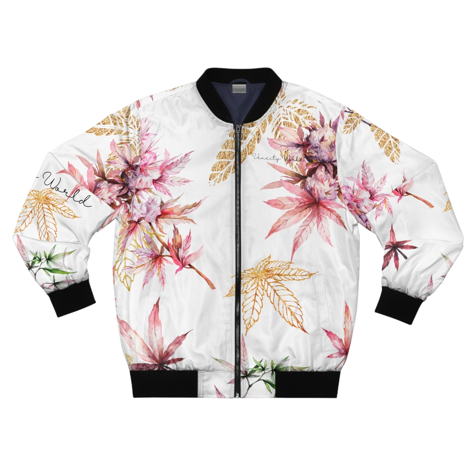 Herbalist Embroidered Bomber Jacket for Men and Women-image