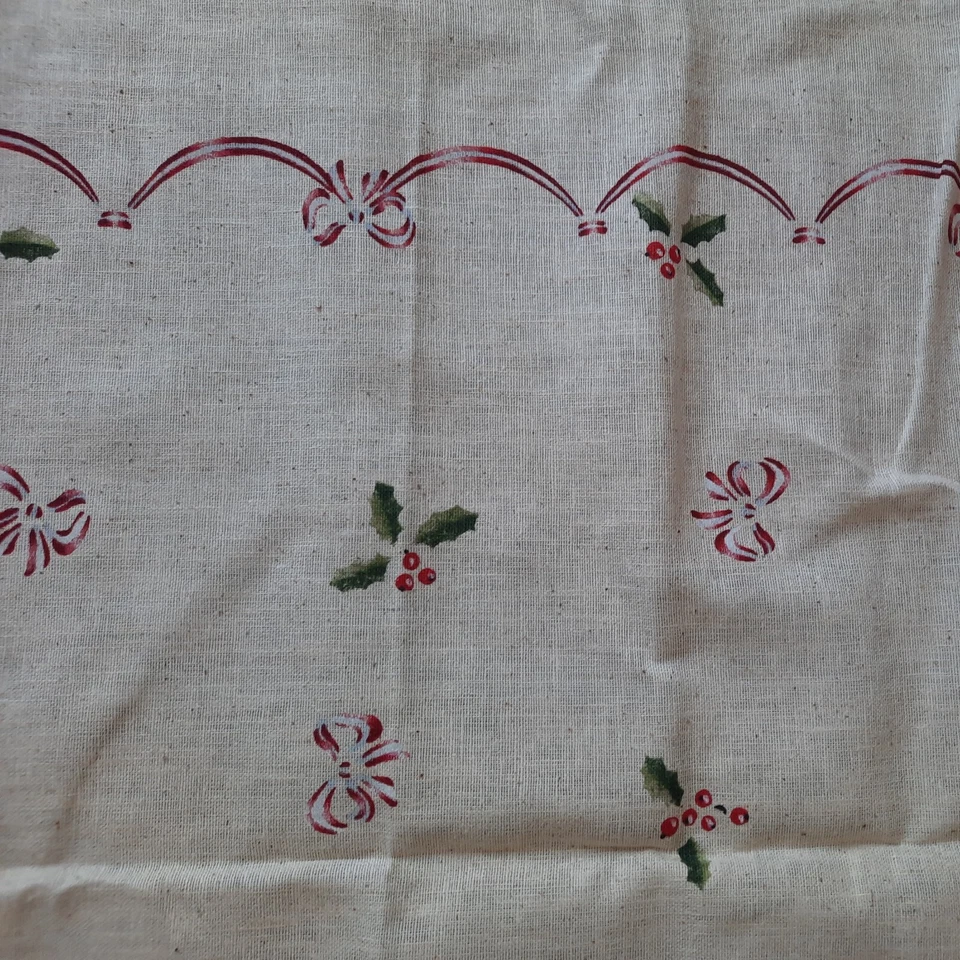 Daisy Kingdom #1690 Holly Peppermint Border Fabric 45"X25" Christmas Winter - Image 4 of 4