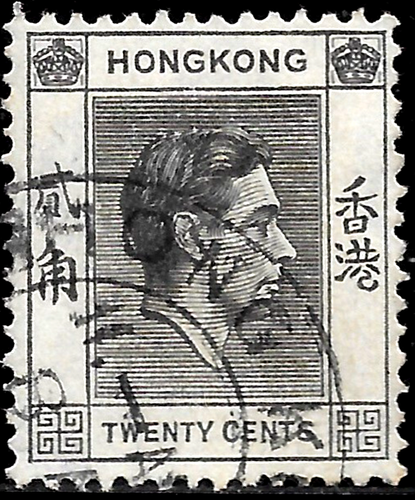 1946 HONG KONG CHINA YNG#159š„GEORGE VIš„USED VF