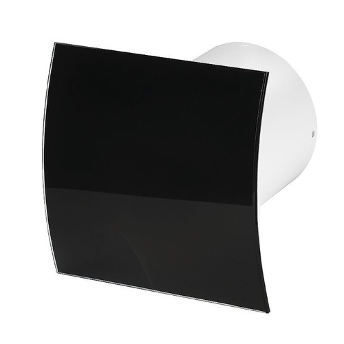Silent Bathroom Extractor Fan 100mm with Black Front Panel Silent