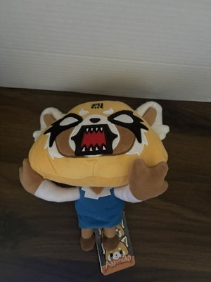 Aggretsuko Retsuko Red Panda Plush Stuffed Character w/ Hang Tag, Yellow/Blue