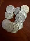 10 Kennedy Half Dollar Silver Coins Circulated 1965 and Later