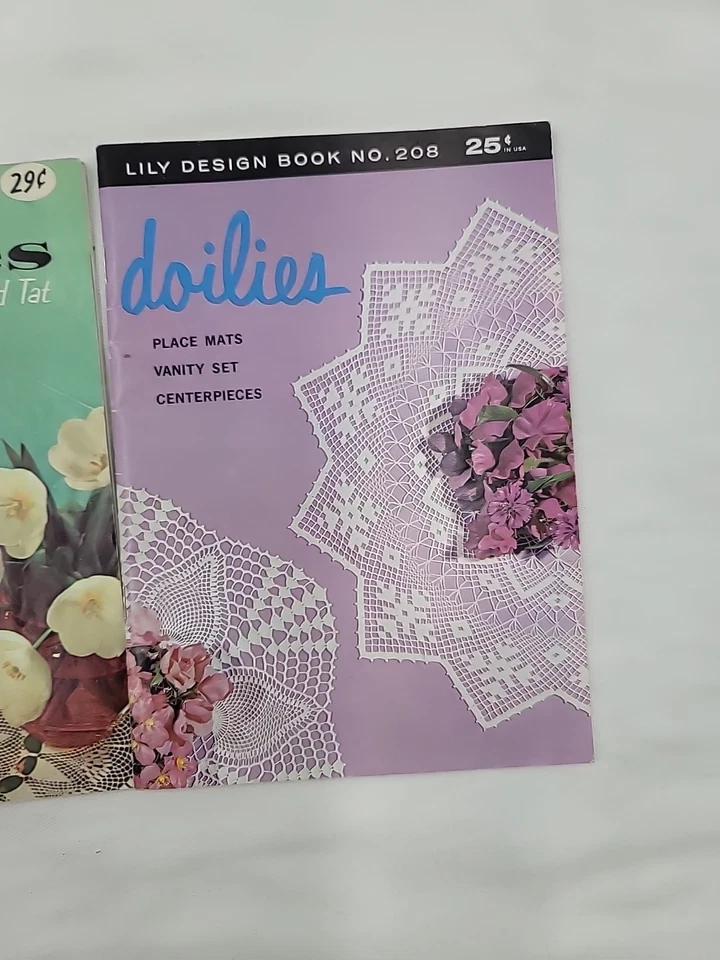 VTG Lily Design Book No 208, Priscilla Doilies # 111, 174 - Crochet, Knit,1959, - Image 4 of 4