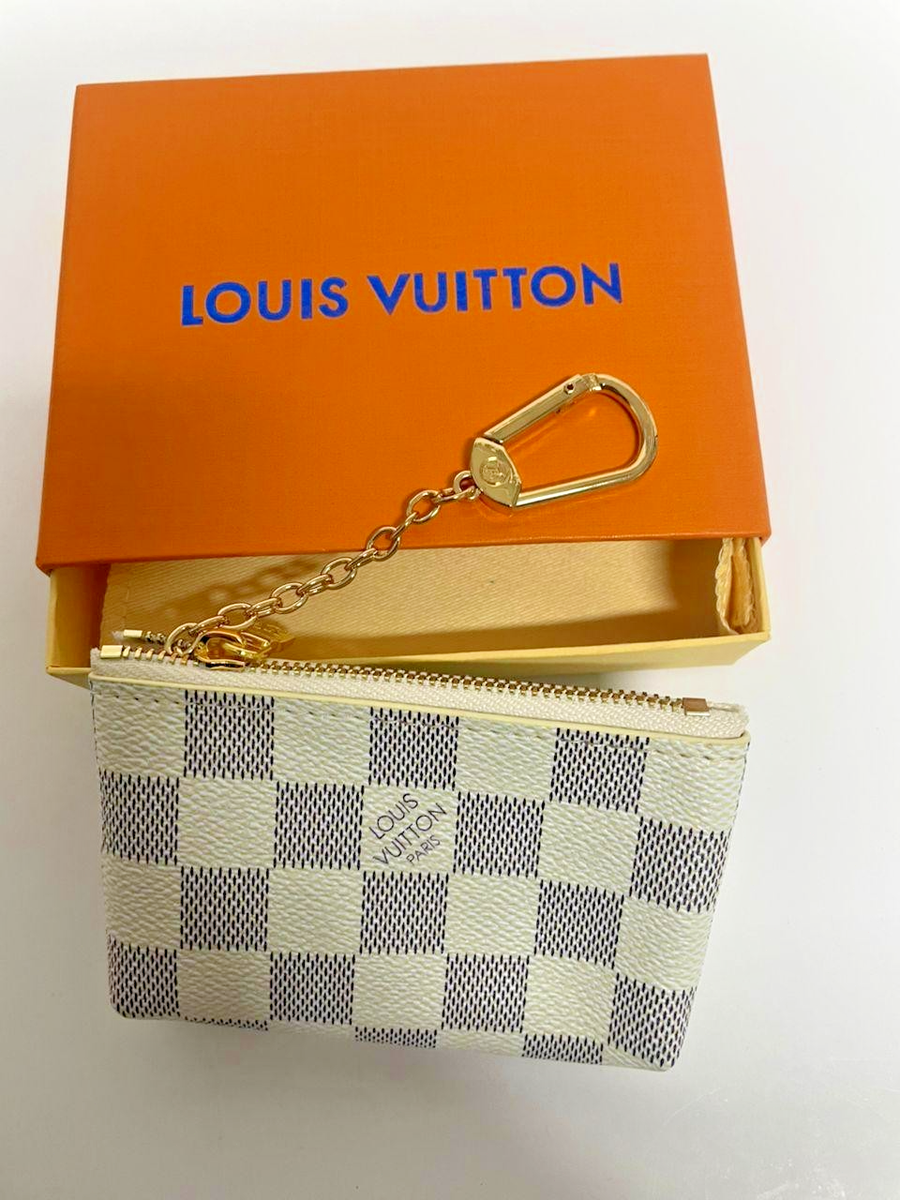 Louis Vuitton アトマイザー LOUIS VUITTON Key Pouch Key Cles Wallet Damier Azur Key Chain Coin
