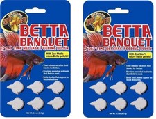 Zoo Med Betta Banquet Blocks 6 Card Set Of 2 , fish, 0.3 ounces