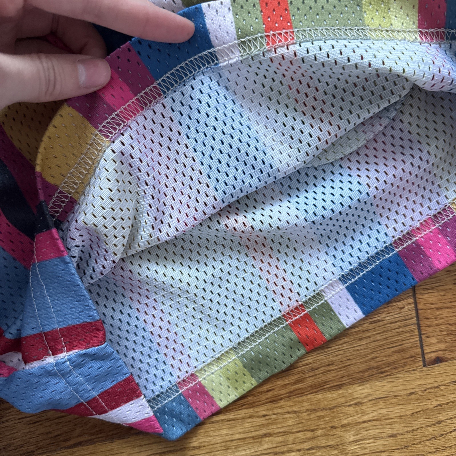 Eric Emmanuel Basic Mesh Shorts "Multi Stripe" Si… - image 5