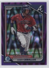 2024 Bowman Chrome Prospects Purple RayWave Refractor 35/250 Sabin Ceballos g6p