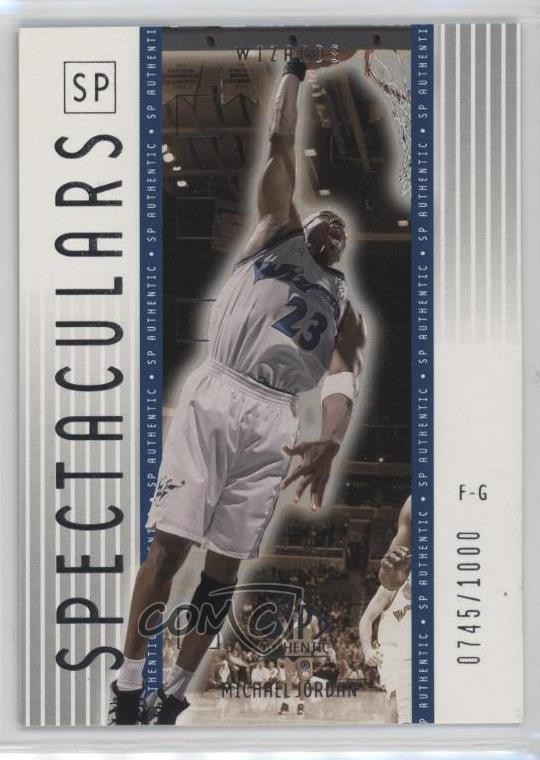 2001-02 SP Authentic SP Spectaculars 745/1000 Michael Jordan #165 HOF 9w4