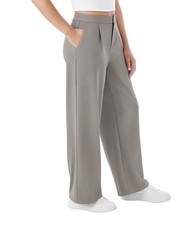 Size S Reg Member's Mark Women's Gray Wide-Leg Trousers Polyester /Spandex 28"