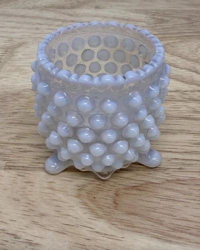 FENTON FRENCH OPALESCENT HOBNAIL TOOTHPICK HOLDER ( A. J. Beatty Mfg) #14