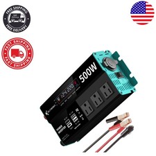Multi-Protection 500W Inverter with LCD Display & Fast USB Ports for Vehicles