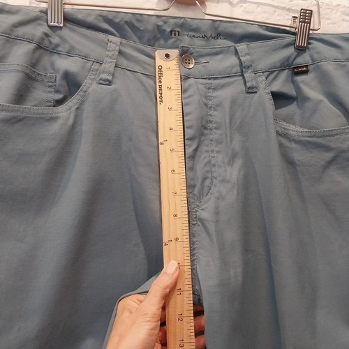 Travis Mathew Pants Mens 38 x 32 Blue Performance Golf Stretch Chino - Picture 10 of 11