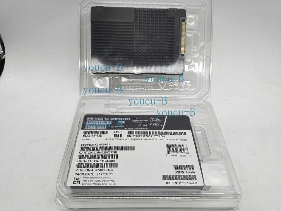 New HP Intel Optane P4800x 375GB 2.5" 6Gb/s SSD U.2 NVME PCIE SSDPE21K375GAP1 - Image 3 of 3