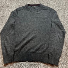 Banana Republic Crewneck Sweater Mens M Gray Merino Wool Cotton Blend