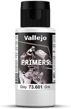 Vallejo Grey Primer 60ml Bottle - Hobby and Model Acrylic Paint - 73601