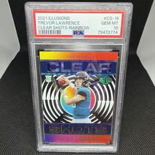 Trevor Lawrence 2021 Panini Illusions Clear Shots Rainbow RC PSA 10 - Pop 2!!!