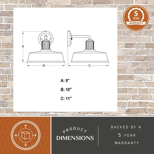 Vaxcel Lighting T0750 Hammond 9" Tall Outdoor Wall Sconce - White - Picture 9 of 12