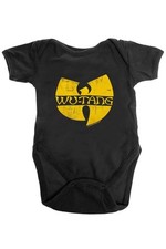 Wu-Tang Clan Schlafstrampler Band Logo Nue offiziell Schwarz 0 to 24 Months Size