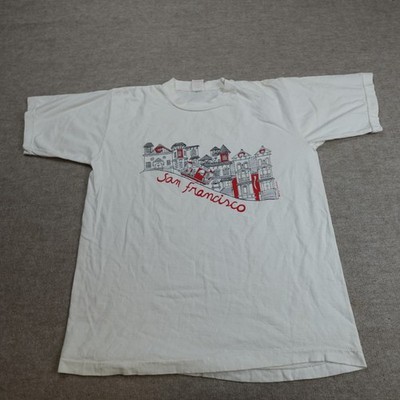 San Francisco Shirt Medium White Powell & Hyde Nob Hill Russian Hill