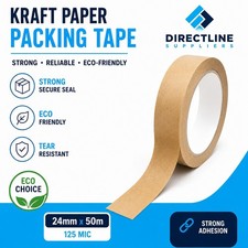 Brown Kraft Paper Tape - Packing Self Adhesive Strong Eco Packaging Parcel Tape*