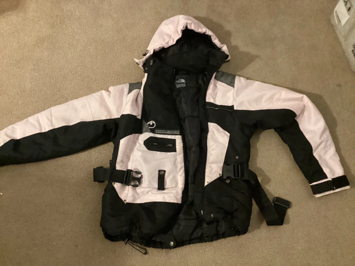 ノースフェイス NO ZiPPER North Face Steep Tech Jacket Womens Medium Pink Belted