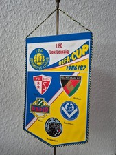 DDR Fußball Oberliga Wimpel --- 1.FC Lok Leipzig -- UEFA Cup 1986/87  !!!