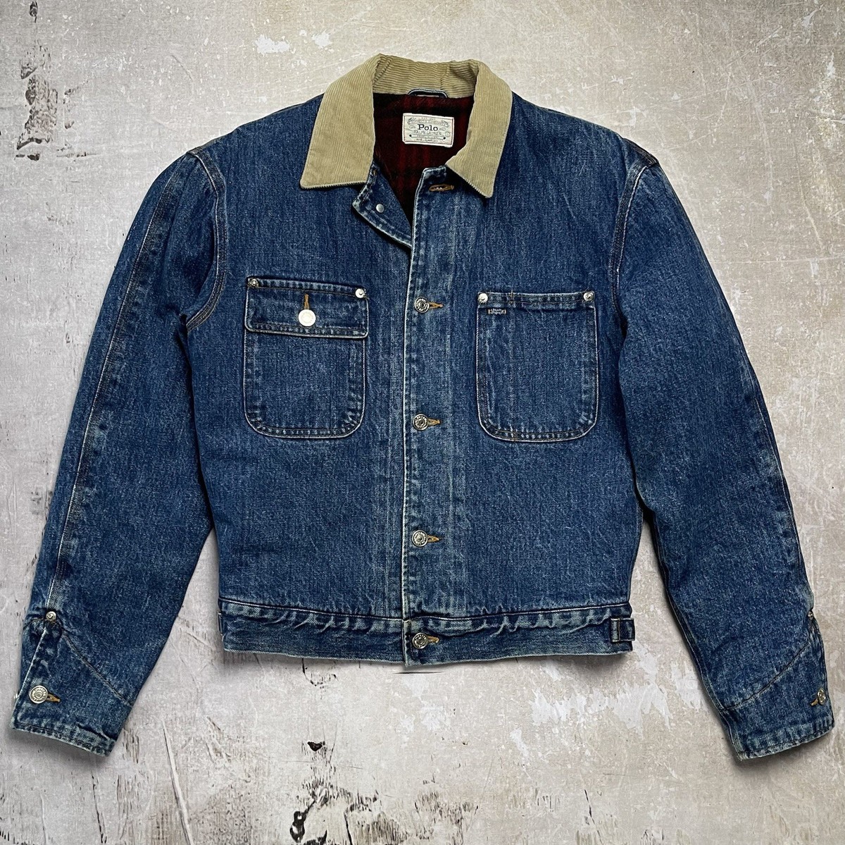 s*u様 90s Polo by Ralph Lauren Corduroy j Vintage Polo Country Ralph Lauren Denim Jean Jacket Corduroy