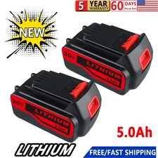 2Pack FOR Black & Decker 5.0Ah 20V LB2X4020 Battery 20V MAX Lithium LBXR20 LBX20