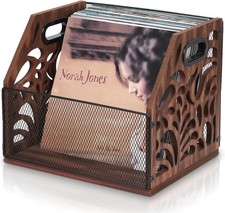 Vinyl Record Storage Record Holder, Wooden Record Storage Crate Record