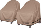 ULTCOVER Waterproof Patio Adirondack Chair Cover 2 Pack 32x35x36 inch, Brown 