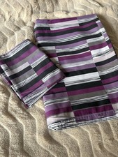 Debenhams Single Duvet Cover & Pillowcase, Reversible, Purple Black Abstract VGC