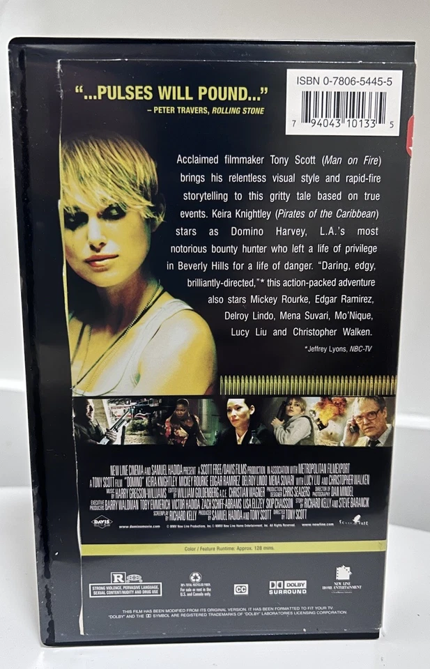 Domino VHS Tape Late Release Action Low Print Keira Knightley HTF OOP Rare Video - Image 3 of 4