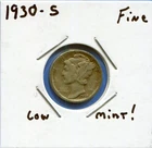 W@W 1930-s Mercury Dime !!!! ( Nice Coin !!!!)  FINE !!!!!