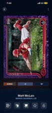 Topps Bunt Digital MATT MCLAIN Series 2 25 Purple Holo Foil Iconic 250cc Read