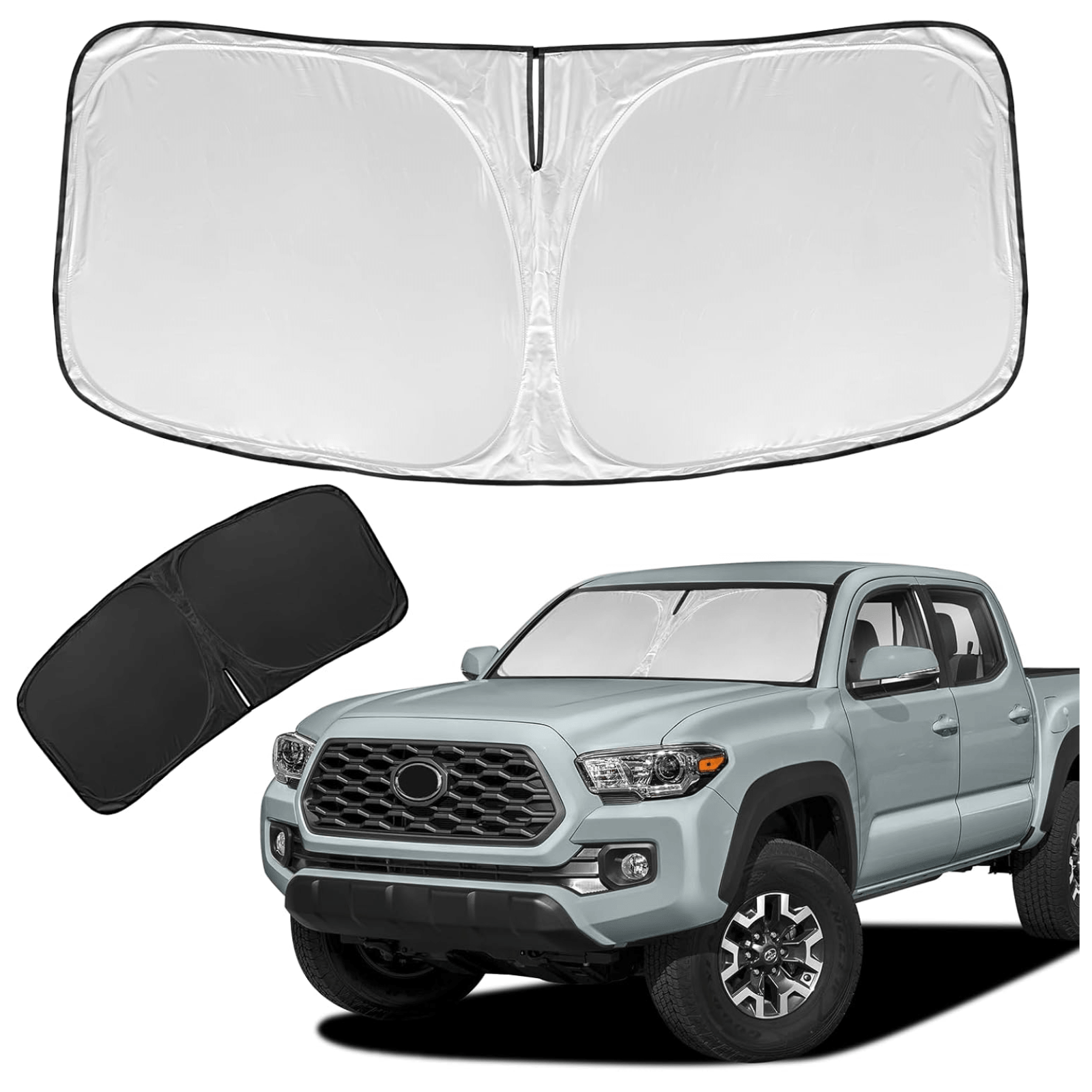 Toyota Tacoma Windshield Sun Shade 2016-2026 Custom Fit 4 Layer UV Window Cover