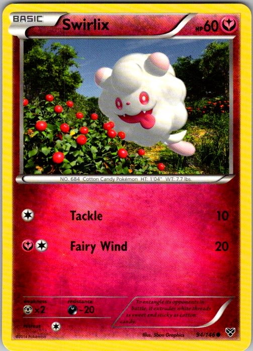 Swirlix Normal Common XY Base Set 94/146 LP