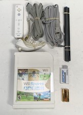 Nintendo Wii Console White Bundle with Wiimote Controller Wii Sports HDMI Tested