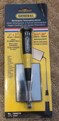 General Tools 759570 Rectangular Telescoping Mirror 2'' by 3'', 30''  Handle