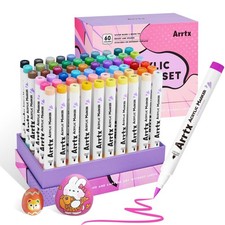 Paint Markers Paint Pens 60 Colors, Acrylic Pens for Artists Adults Coloring ...