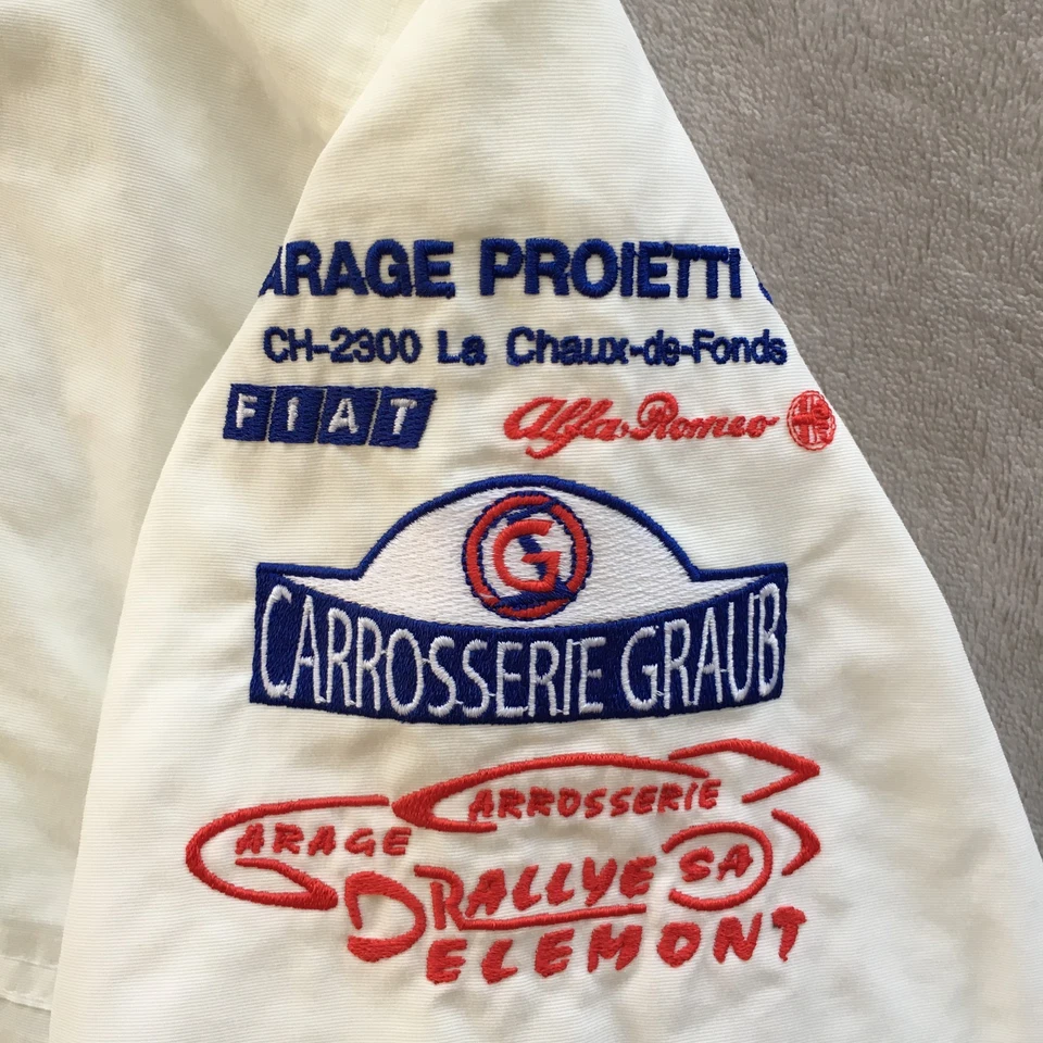 Chaqueta blanca RARA para hombre B&C Lamborghini Racing Motorsport talla L Foto 3 de 4