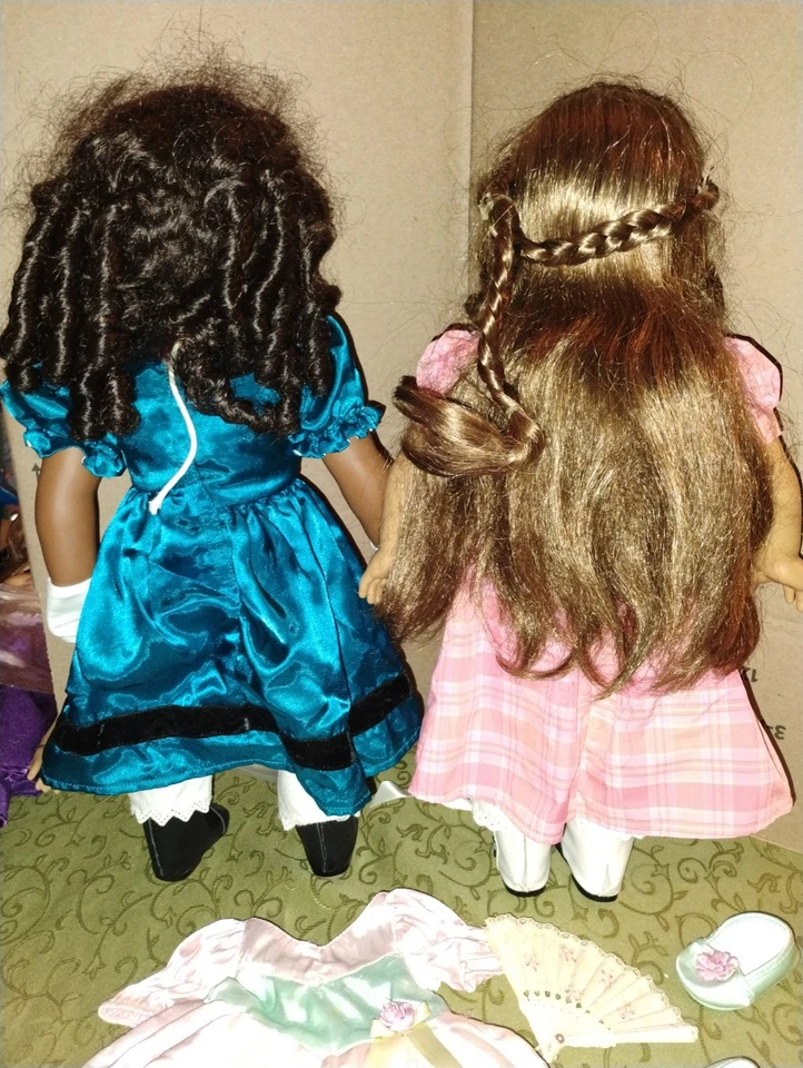 Muñecas American Girl Marie Grace And Cecile 2011 conjunto raro viene con 1 atuendo Foto 4 de 4