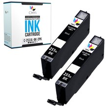 CMYi 2-Pack CLI-251XL Black Ink Cartridges for Canon PIXMA MX922 iP7220 iP8720