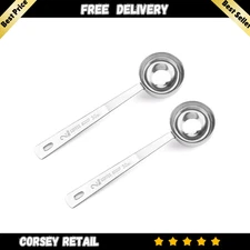 2 Pcs Tablespoon Measuring Spoon 30ML Stainless Steel Coffee SpoonsCoffee Sco...