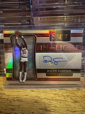 2021-22 Panini Select - In Flight Signatures Ralph Sampson #IF-RSP Silver Prizm