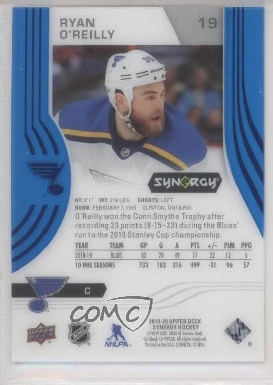 2019-20 Upper Deck Synergy Veterans Blue Ryan O'Reilly #19 - Image 2 of 2