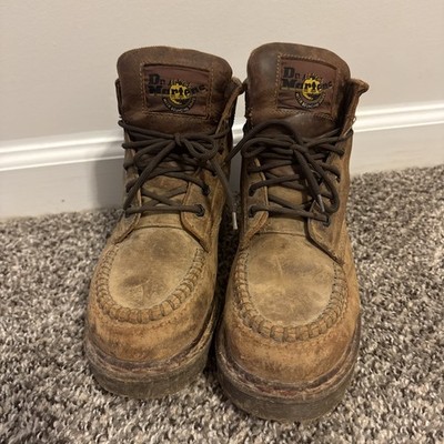 BROWN DISTRESSED MADE IN ENGLAND DR. MARTENS AIR WAIR BOUNCING SOLES BOOTS SZ 5