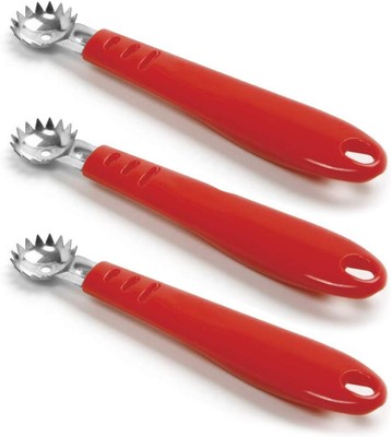 Norpro Strawberry Tomato Corer Huller Stem Remover For Strawberries Red 