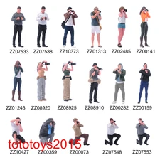 1/18 1/24 1/64 1/87 1/43 photographers Men Girl Scene Minatures Figures Doll Toy